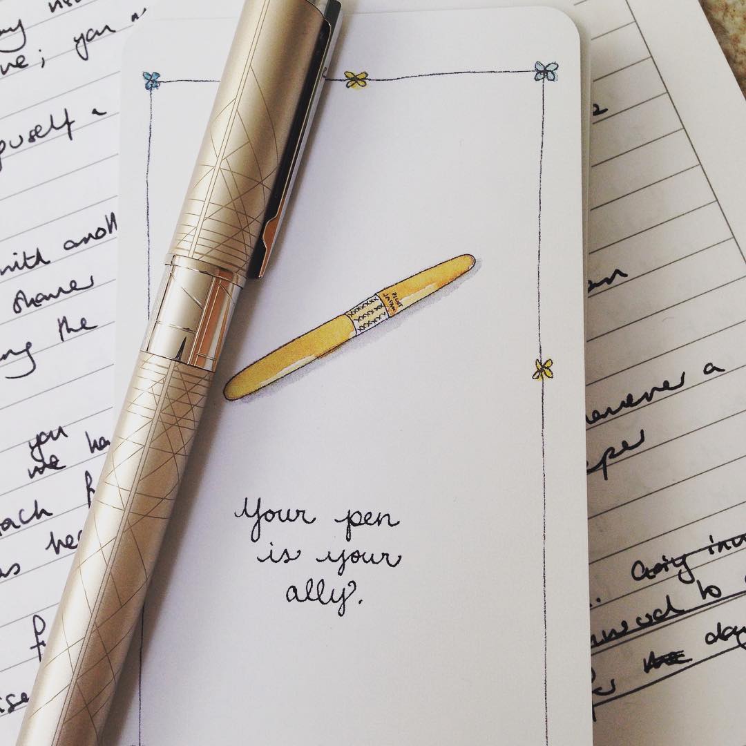 writing can bring you back to your centre...